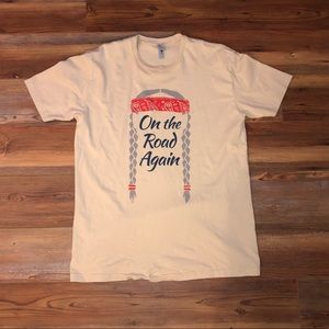 Pale yellow/tan Willie Nelson T-shirt